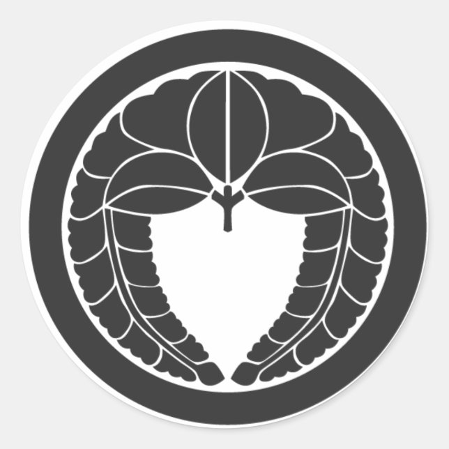 Sticker Rond [Crêtes de famille] Fleurs (Devant)