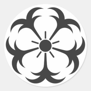 Sticker Rond [Crêtes de famille] Fleurs