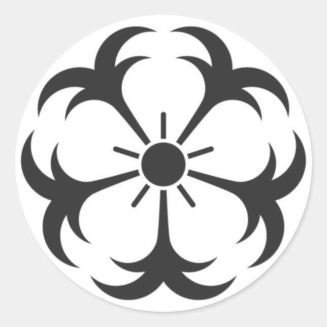 Sticker Rond [Crêtes de famille] Fleurs (Devant)