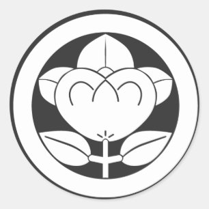 Sticker Rond [Crêtes de famille] Fleurs