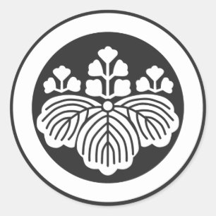 Sticker Rond [Crêtes de famille] Fleurs