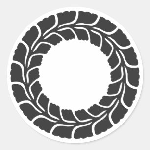 Sticker Rond [Crêtes de famille] Fleurs