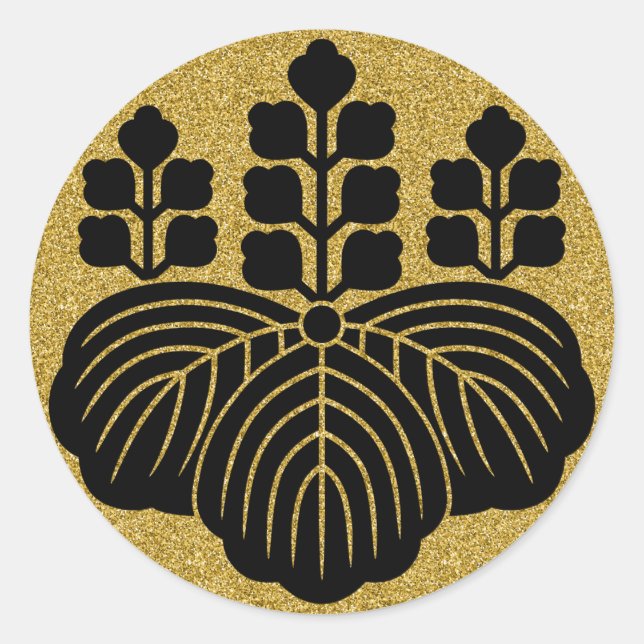 Sticker Rond [Crêtes familiales] Paulownia 5-7kiri (Devant)