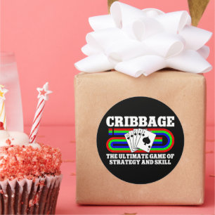 Sticker Rond Cribbage Le Jeu Ultime De Stratégie Et De Compéten