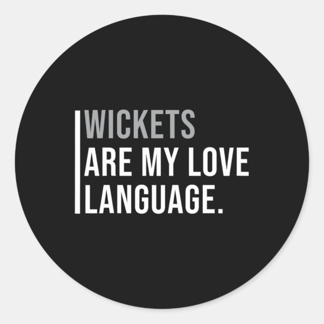 Sticker Rond Cricket Bowlers Meme Quote  (Devant)