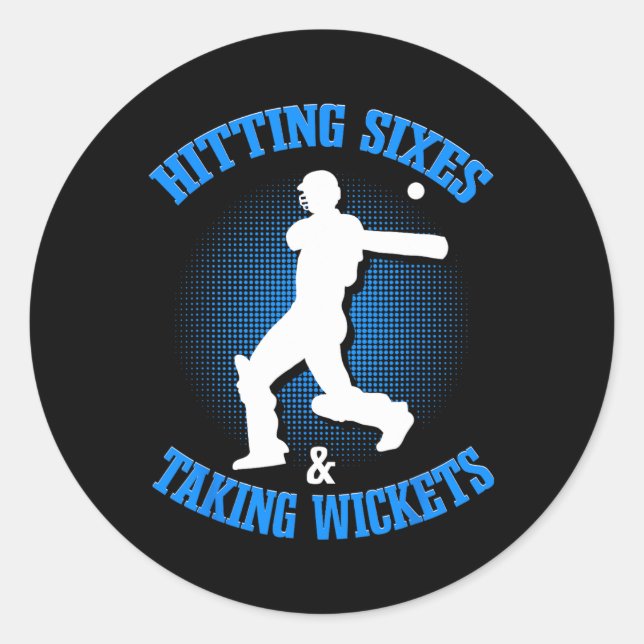Sticker Rond Cricket drôle  (Devant)