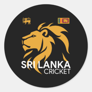 Sticker Rond Cricket du Sri Lanka parfait pour les fans de cric