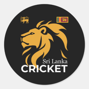 Sticker Rond Cricket du Sri Lanka parfait pour les fans de cric