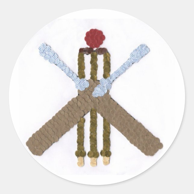 Sticker rond cricket/Étiquette (Devant)
