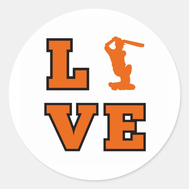 Sticker Rond Cricket Love (Devant)