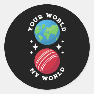 Sticker Rond Cricket My World