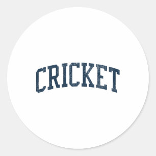 Sticker Rond Cricket Nc Vintage Athletic Sports Jsn2 Imprimé Na