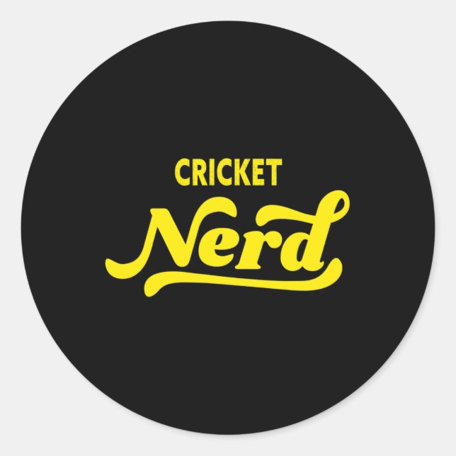 Sticker Rond Cricket Nerd  (Devant)
