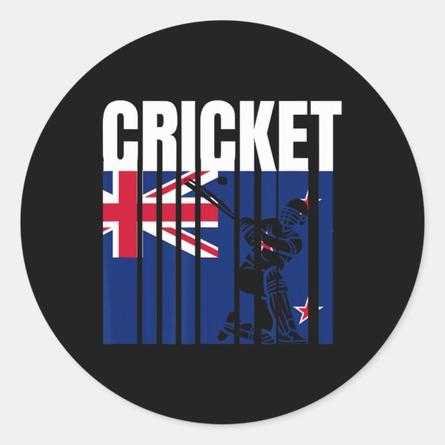 Sticker Rond Cricket Player 4  (Devant)