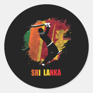 Sticker Rond Cricket Sri Lanka