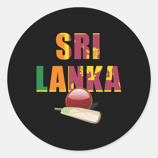 Sticker Rond Cricket Sri Lanka Flag T Ll  (Devant)