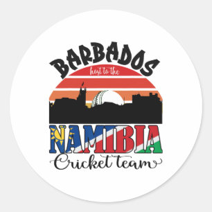 Sticker Rond Cricket T20 Guyana Accueille L'équipe De Cricket D