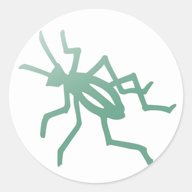 Sticker Rond Cricket vert Poetica (Devant)
