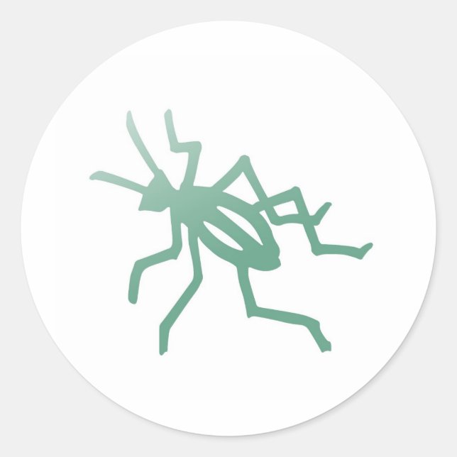 Sticker Rond Cricket vert Poetica (Devant)