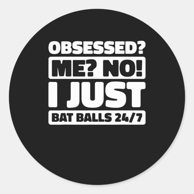 Sticker Rond Cricketer Umpire Cricketing Tsman - Bowler Cricket (Devant)
