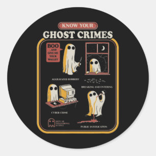 Sticker Rond Crimes fantômes