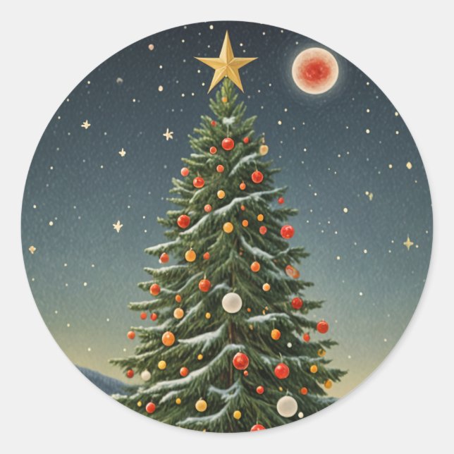 Sticker Rond Crimson Noel (Devant)