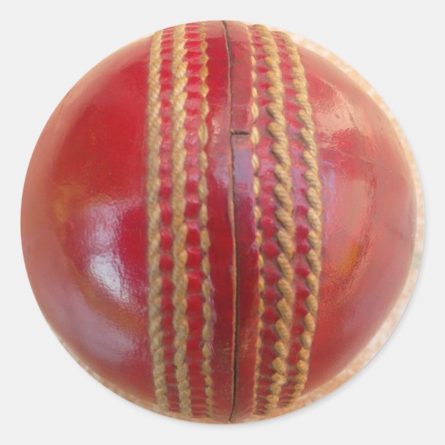 Sticker Rond Crimson Stitch Focus : Gros plan du coeur du crick (Devant)