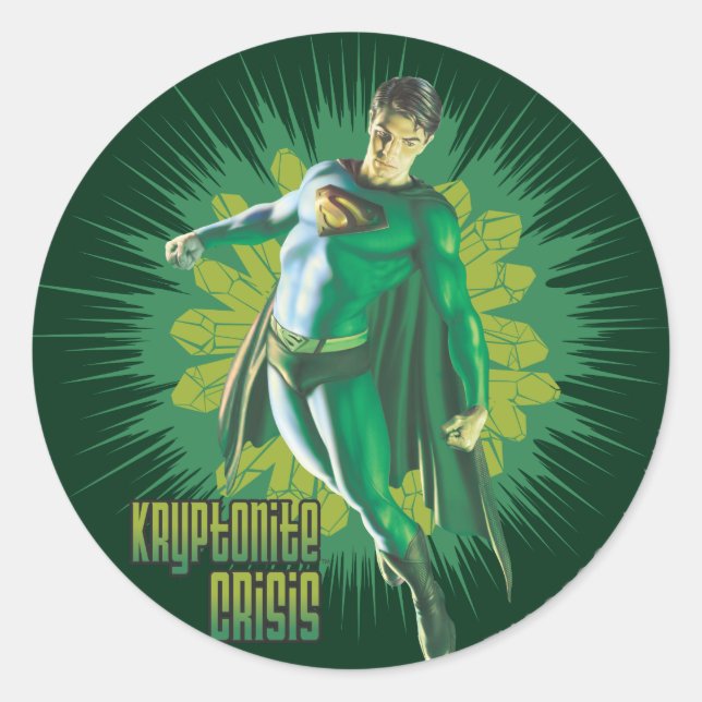 Sticker Rond Crise de Superman Kryptonite (Devant)