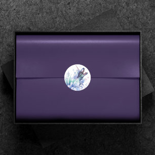 Sticker Rond Cristal Dinocorn   Unicorn Dinosaur Mystical Party