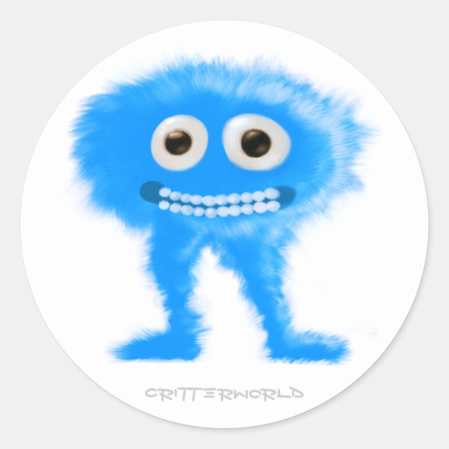Sticker Rond Critère de la légumineuse bleue (Devant)