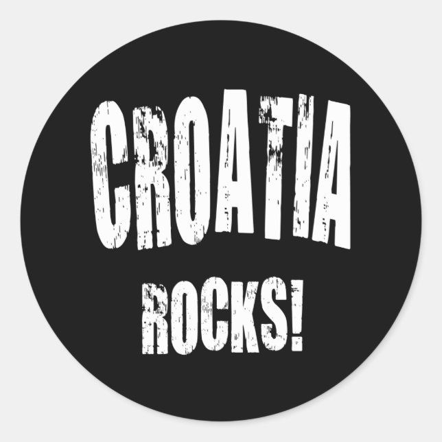 Sticker Rond Croatia Rocks ! (Devant)