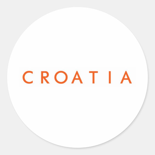 Sticker Rond Croatie (Devant)