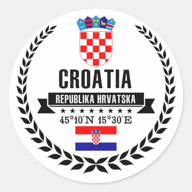 Sticker Rond Croatie (Devant)