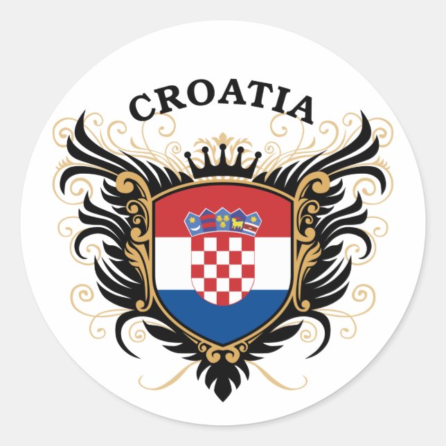 Sticker Rond Croatie (Devant)