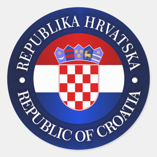 Sticker Rond Croatie (e) (Devant)