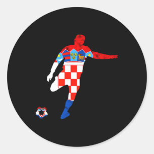 Sticker Rond Croatie Racines croates Joueur de football croate