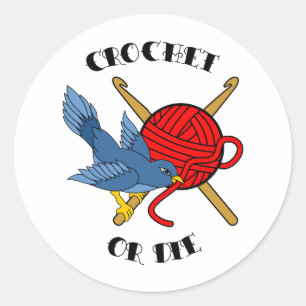 Sticker Rond Crochet ou tatouage à mourir
