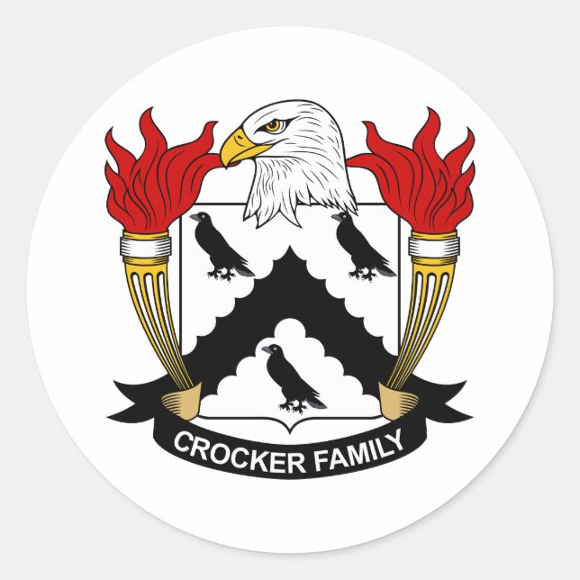 Sticker Rond Crocker Family Crest (Devant)