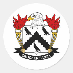 Sticker Rond Crocker Family Crest