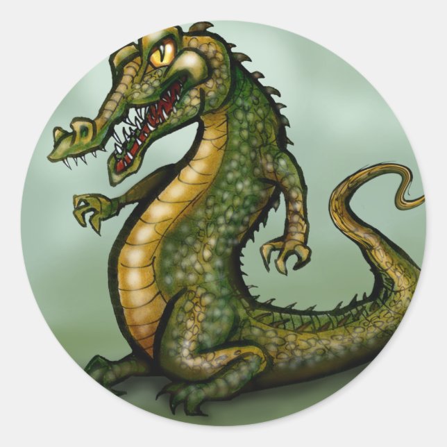 Sticker Rond Crocodile (Devant)