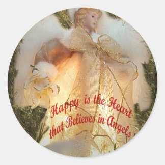 Sticker Rond Croire en les anges