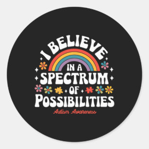 Sticker Rond Croire En Un Spectre De Possibilités Autisme Awar