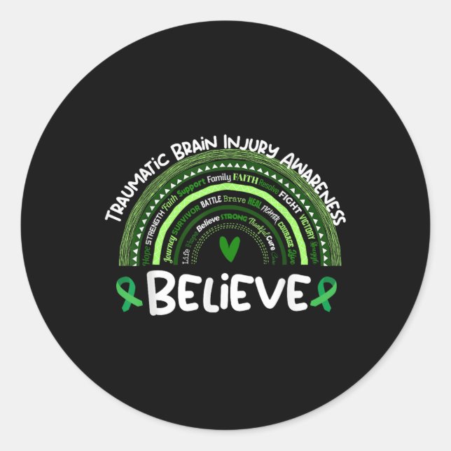 Sticker Rond Croire _ Mois de sensibilisation aux traumatismes  (Devant)