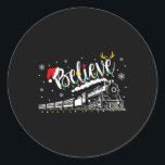 Sticker Rond Croire Train Noël Pôle Nord Express polaire F<br><div class="desc">Croire Train Noël Pôle Nord Polaire Express famille Noël</div>