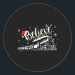 Sticker Rond Croire Train Noël Pôle Nord Express polaire F<br><div class="desc">Croire Train Noël Pôle Nord Polaire Express famille Noël</div>