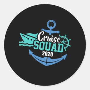 Sticker Rond Croisière 2020 Squad Cruise Ship Vacation An