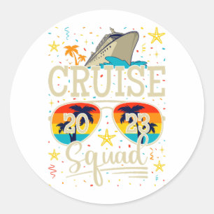 Sticker Rond Croisière 2023 Croisière Vacances