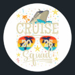 Sticker Rond Croisière 2025 Croisière Vacances<br><div class="desc">Croisière Squad 2025 Croisière Anniversaire Vacances Funny Crew Graphic design Cadeau Classic Round Sticker Classic Collection.</div>