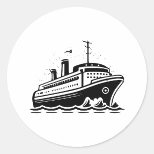 Sticker Rond Croisière Abstraite : Une approche minimaliste