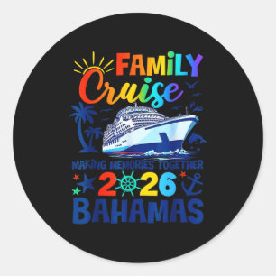 Sticker Rond Croisière aux Bahamas 2026 Famille Amis
